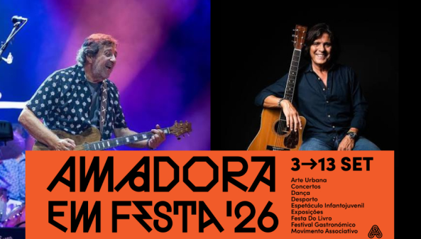 Rui Veloso e Luís Represas nas Festas Cidade Amadora 2026